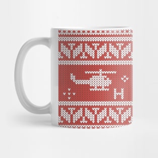 Helicopter Aviation Christmas Pattern Mug